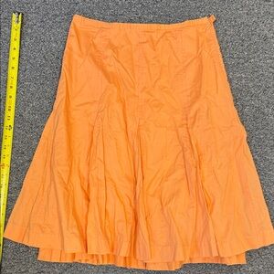 Garnet Hill Bright Orange A-Line Skirt